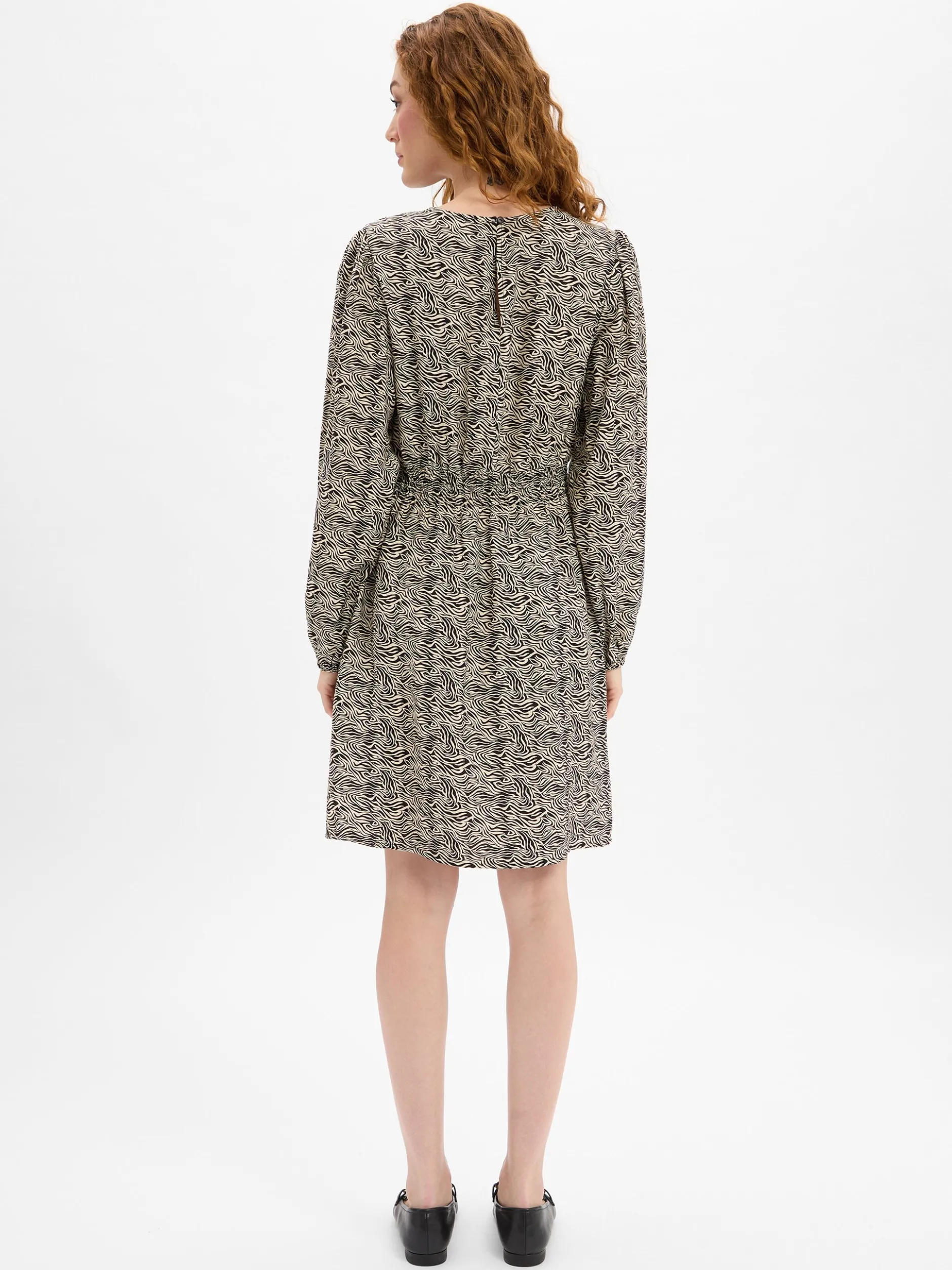 Msch Copenhagen Damen Kleid - MSCHCielo Amabella in ecru schwarz