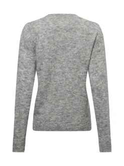 Msch Copenhagen Damen Strickpullover mit Alpakaateil - MSCHFestina Hope in grau