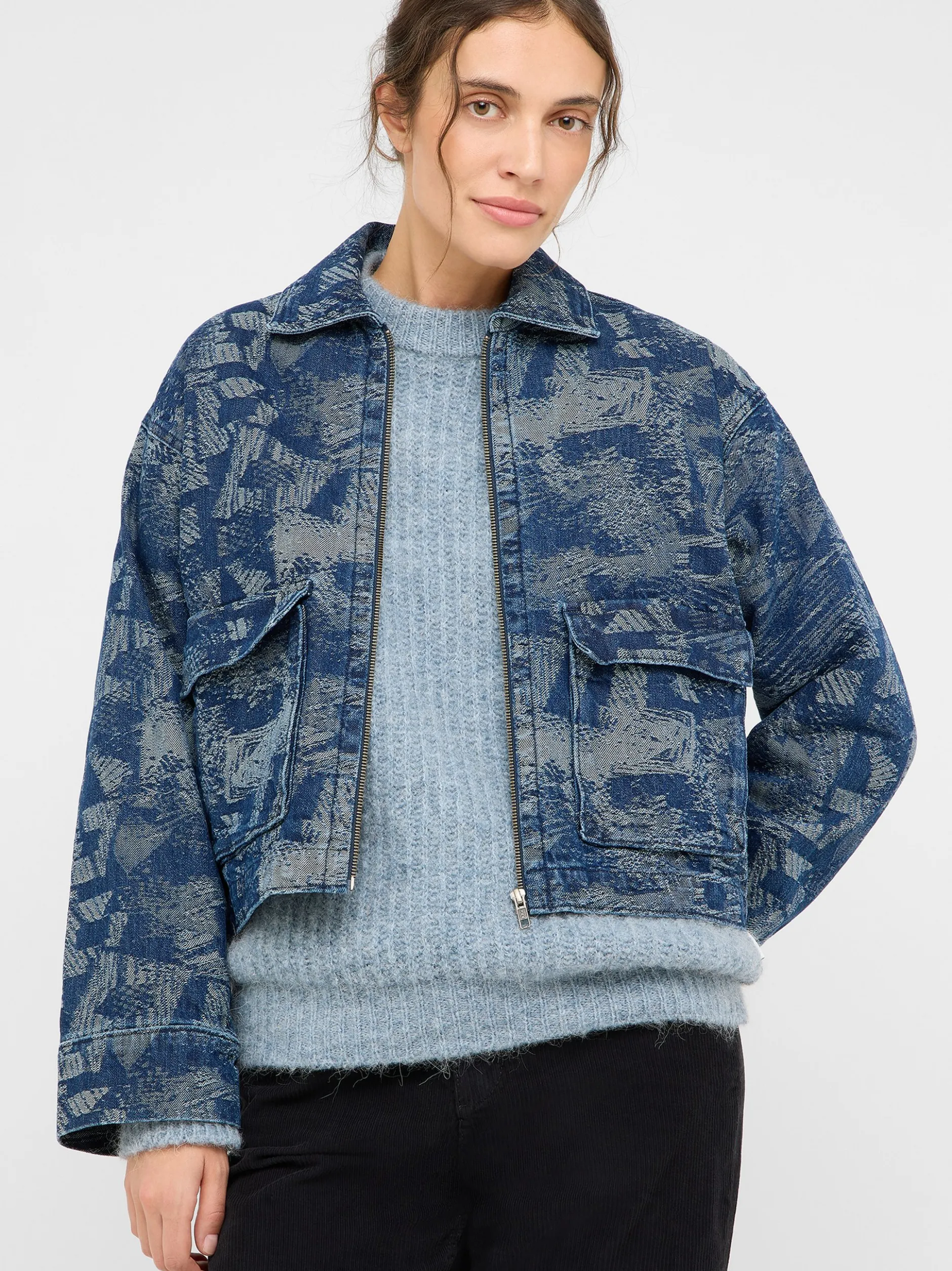 Mustang Damen Jeansjacke in medium stone