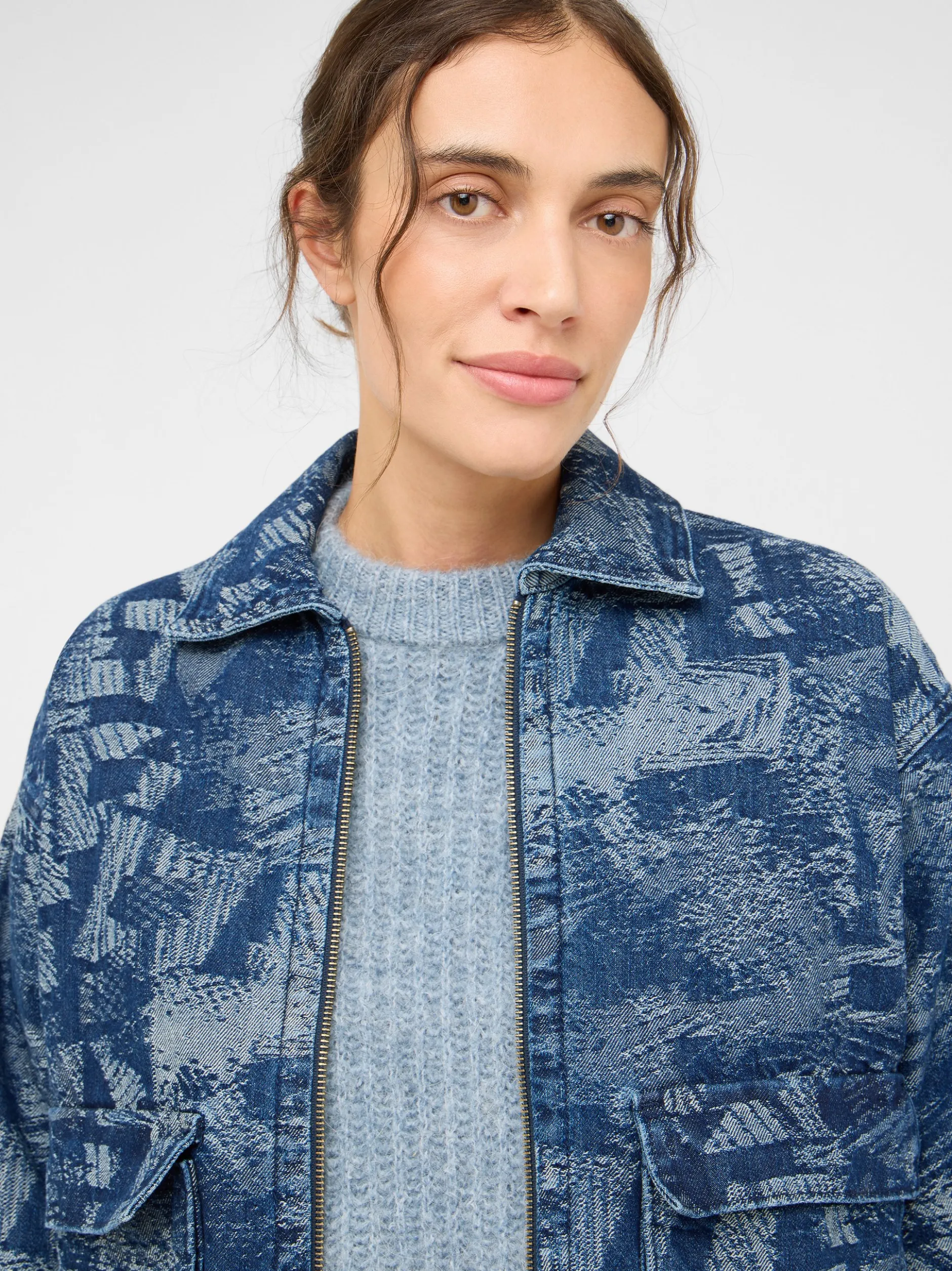 Mustang Damen Jeansjacke in medium stone