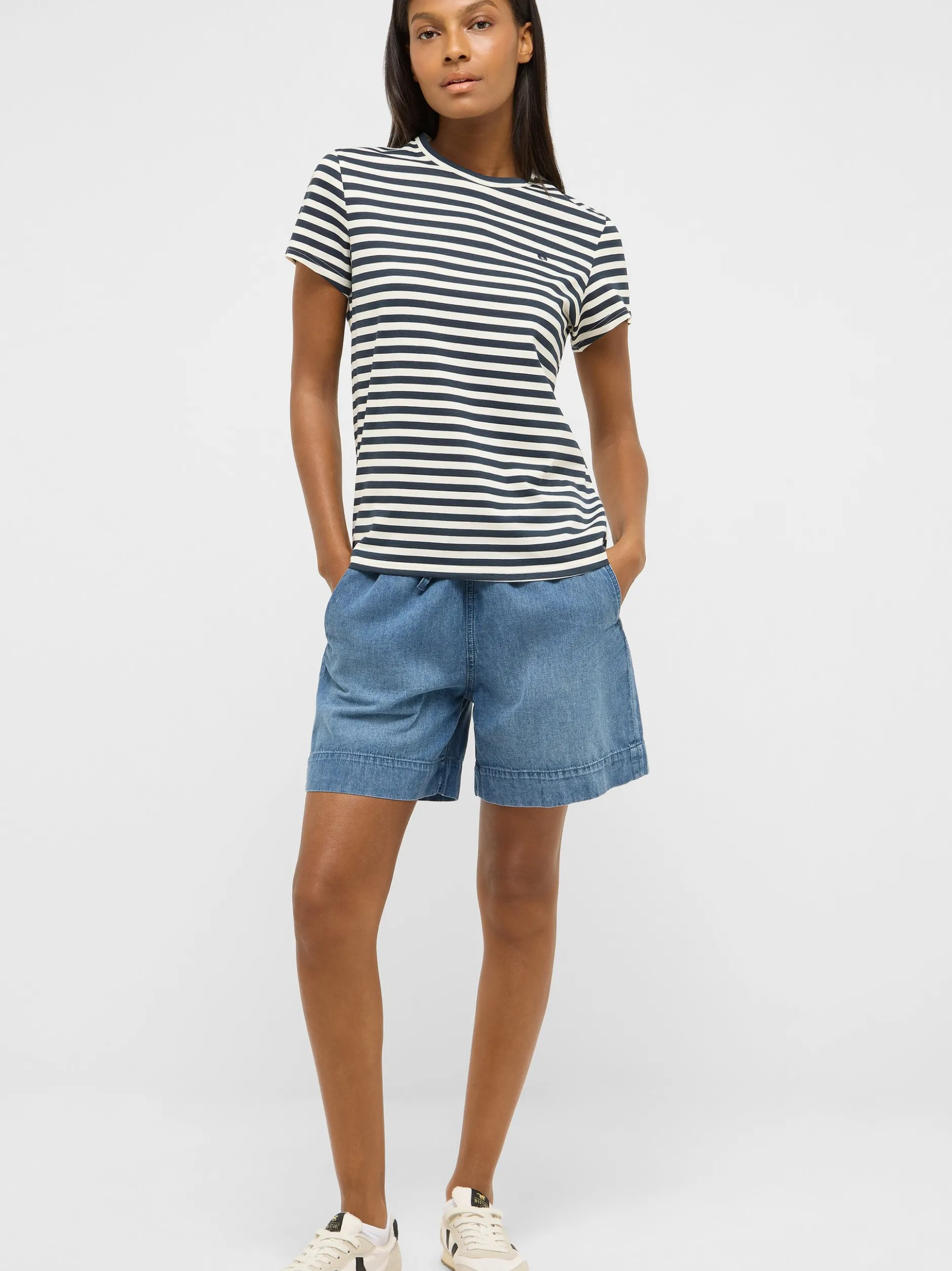 Mustang Damen Jeans Shorts in medium stone