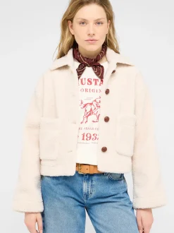 Mustang Damen Kastenjacke in ecru