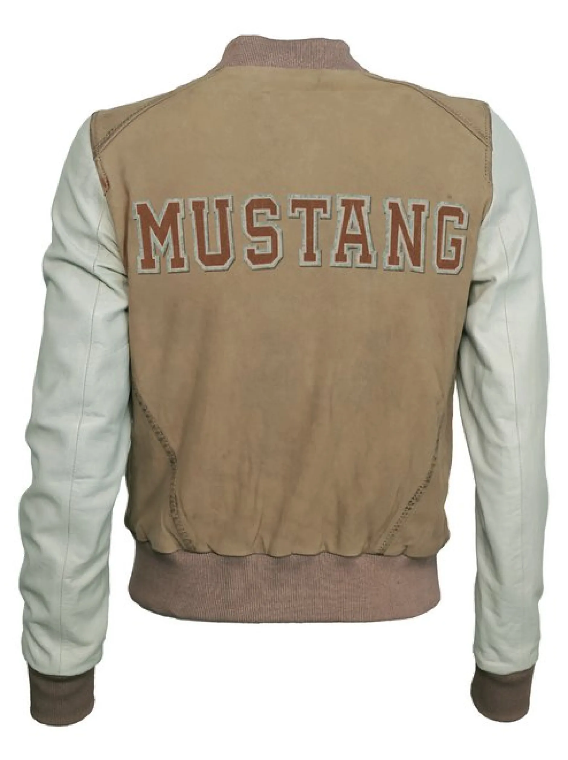 Mustang Damen Lederblouson in beige
