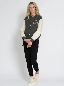 Mustang Damen Lederblouson in grau