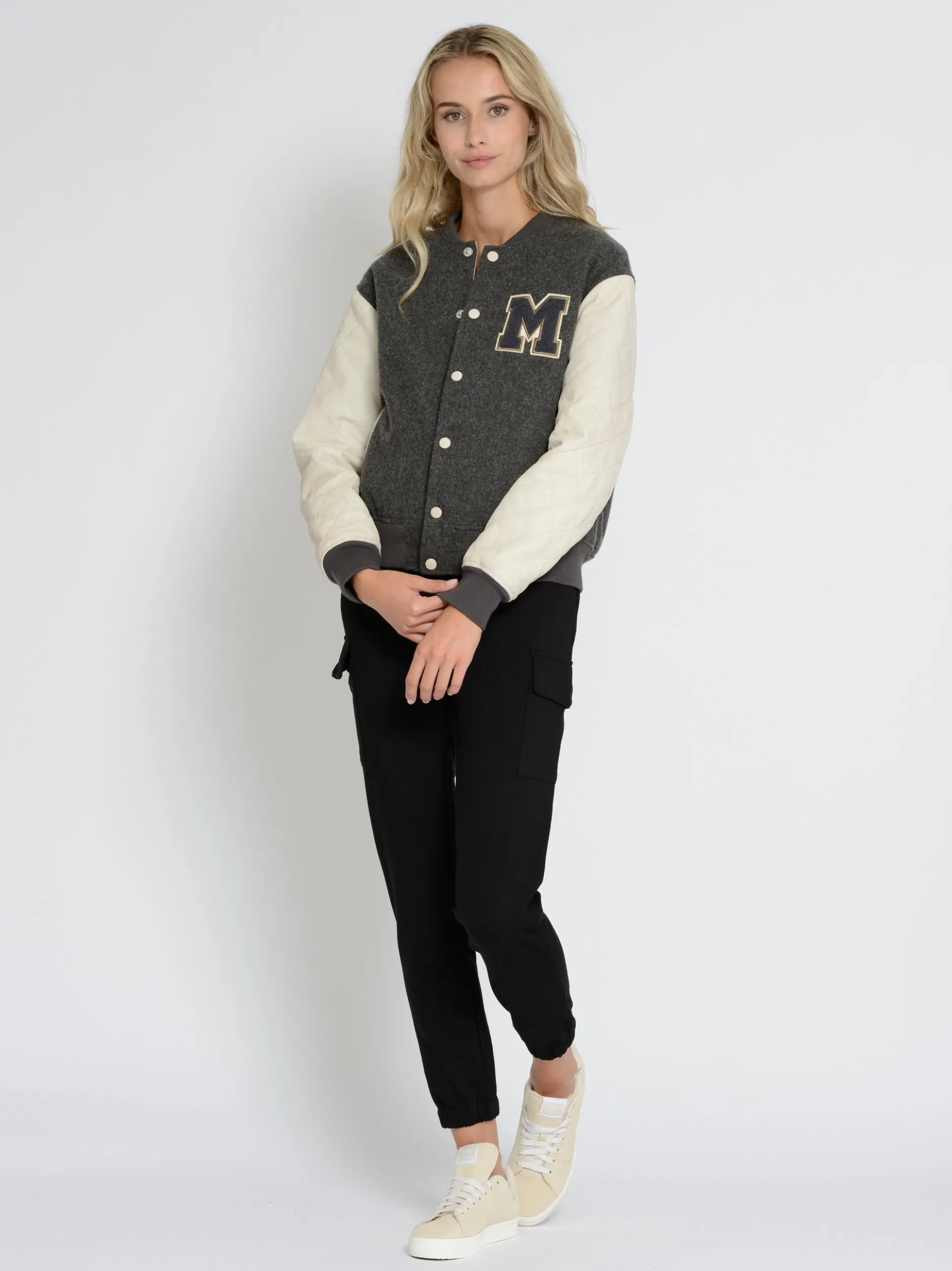 Mustang Damen Lederblouson in grau