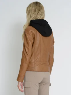 Mustang Damen Lederjacke in cognac