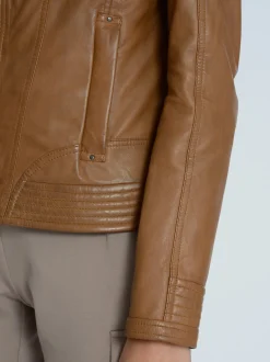 Mustang Damen Lederjacke in cognac