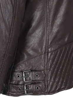 Mustang Damen Lederjacke in kastanie