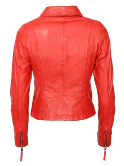 Mustang Damen Lederjacke in rot