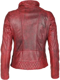 Mustang Damen Lederjacke in schwarz