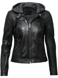 Mustang Damen Lederjacke in schwarz