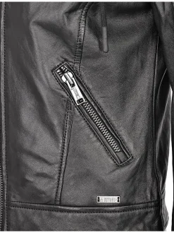 Mustang Damen Lederjacke in schwarz