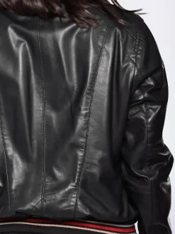 Mustang Damen Lederjacke in schwarz