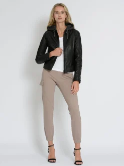 Mustang Damen Lederjacke in schwarz