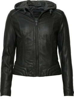Mustang Damen Lederjacke in schwarz