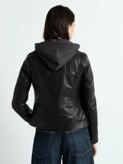 Mustang Damen Lederjacke in schwarz