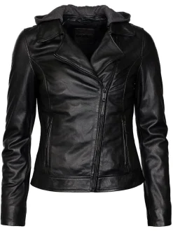 Mustang Damen Lederjacke in schwarz