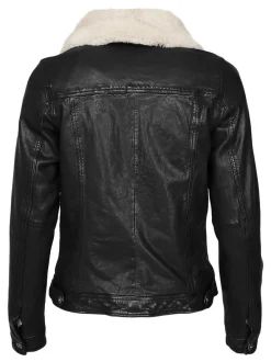 Mustang Damen Lederjacke in schwarz