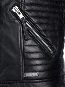 Mustang Damen Lederjacke in schwarz