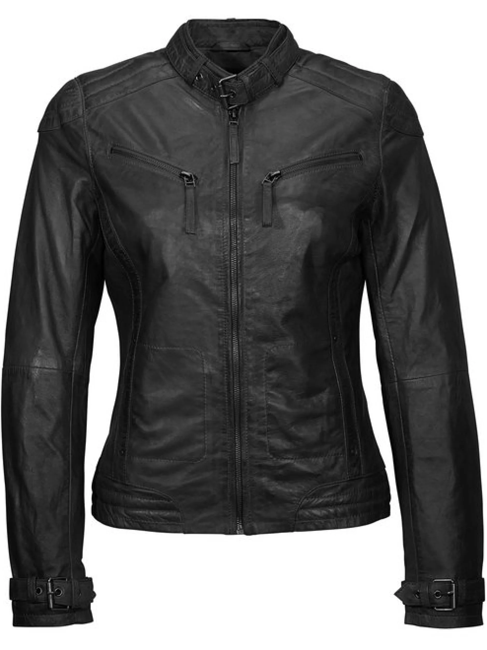 Mustang Damen Lederjacke in schwarz