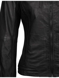 Mustang Damen Lederjacke in schwarz
