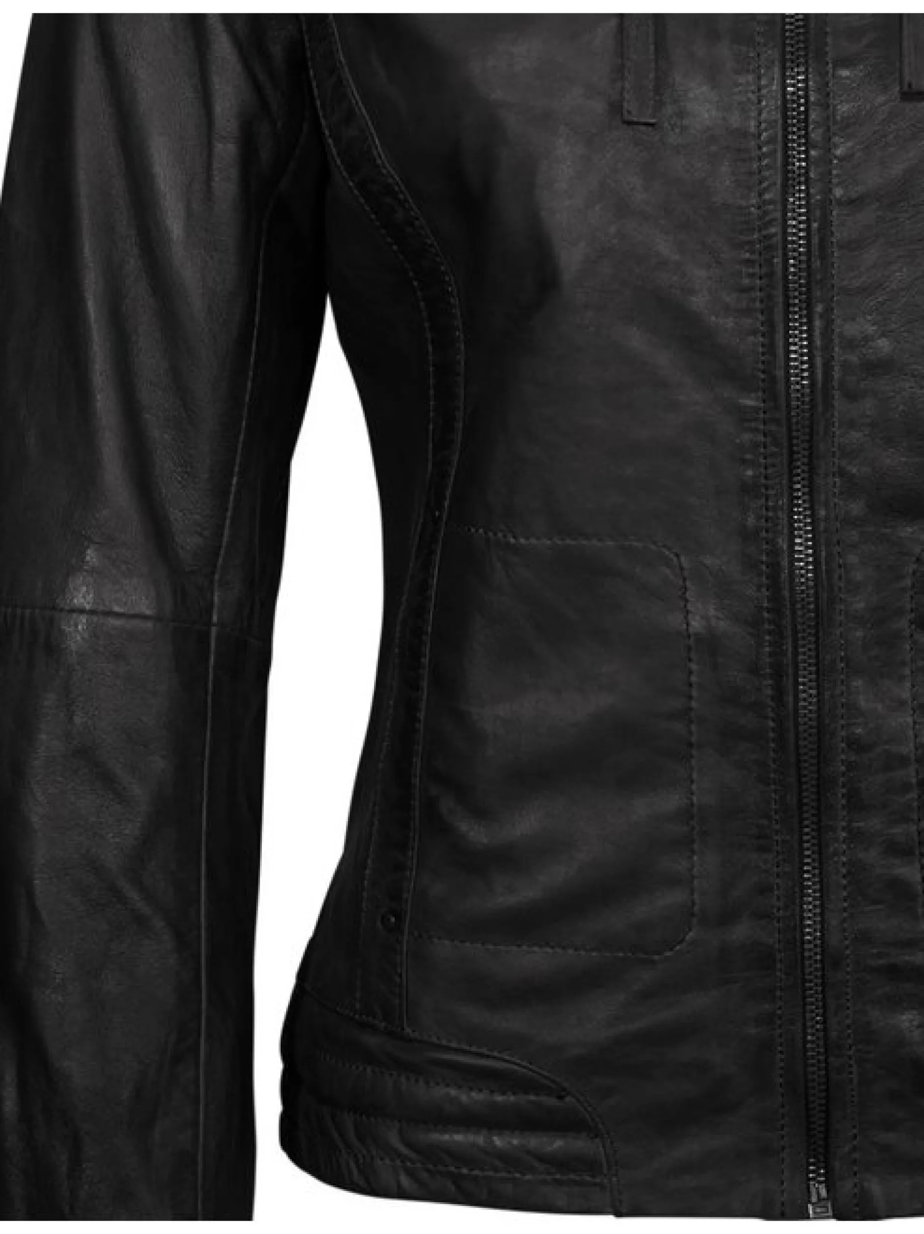 Mustang Damen Lederjacke in schwarz