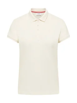 Mustang Damen Polo in weiß - Ausschnitt: Henley