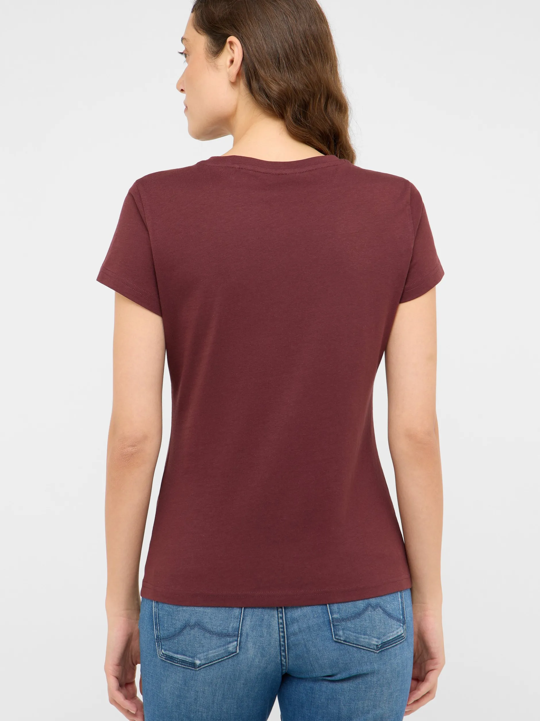 Mustang Damen T-Shirt in braun - Ausschnitt: Rundhals