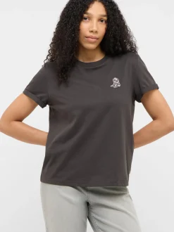Mustang Damen T-Shirt in schwarz - Ausschnitt: Rundhals