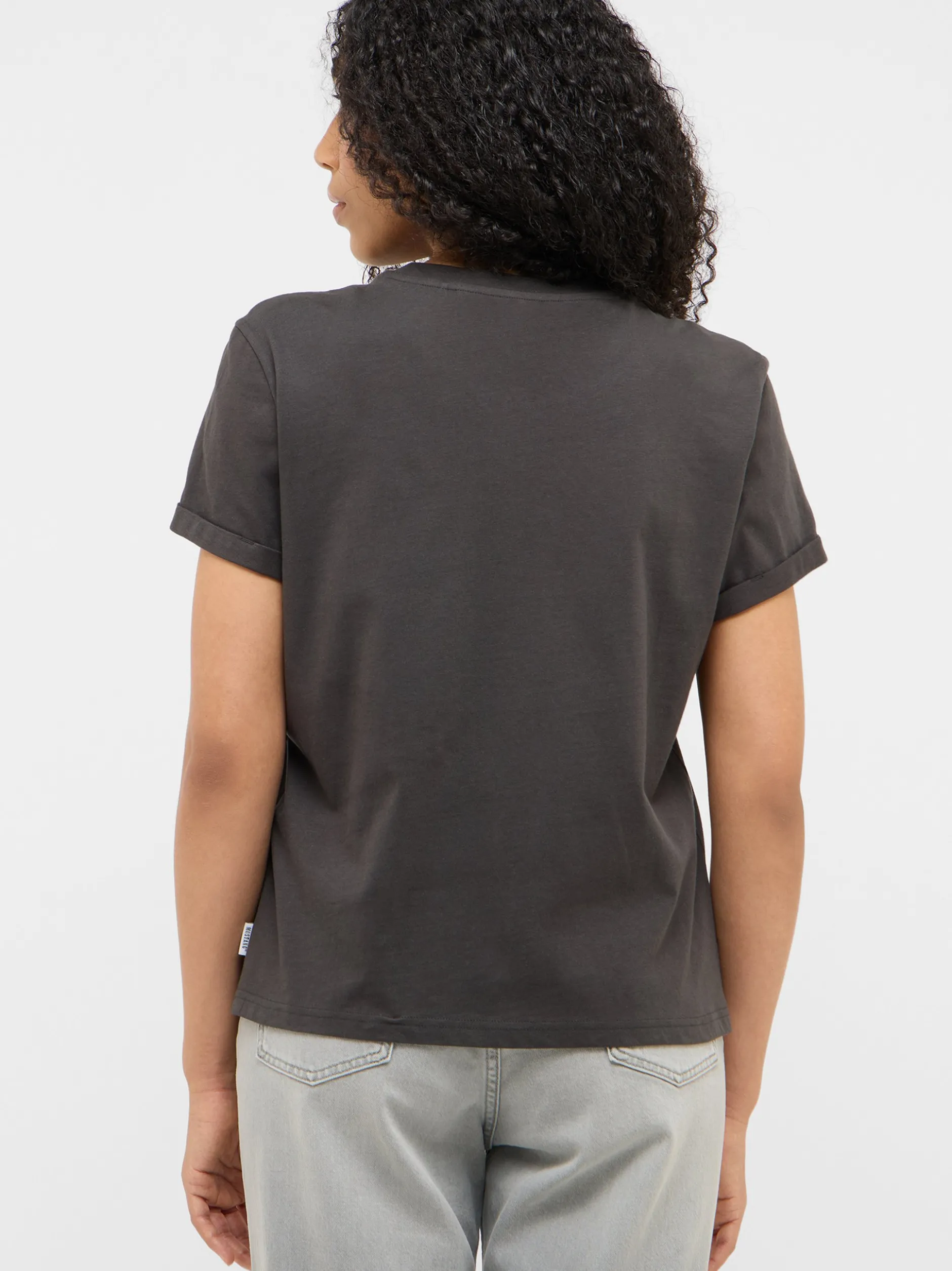 Mustang Damen T-Shirt in schwarz - Ausschnitt: Rundhals