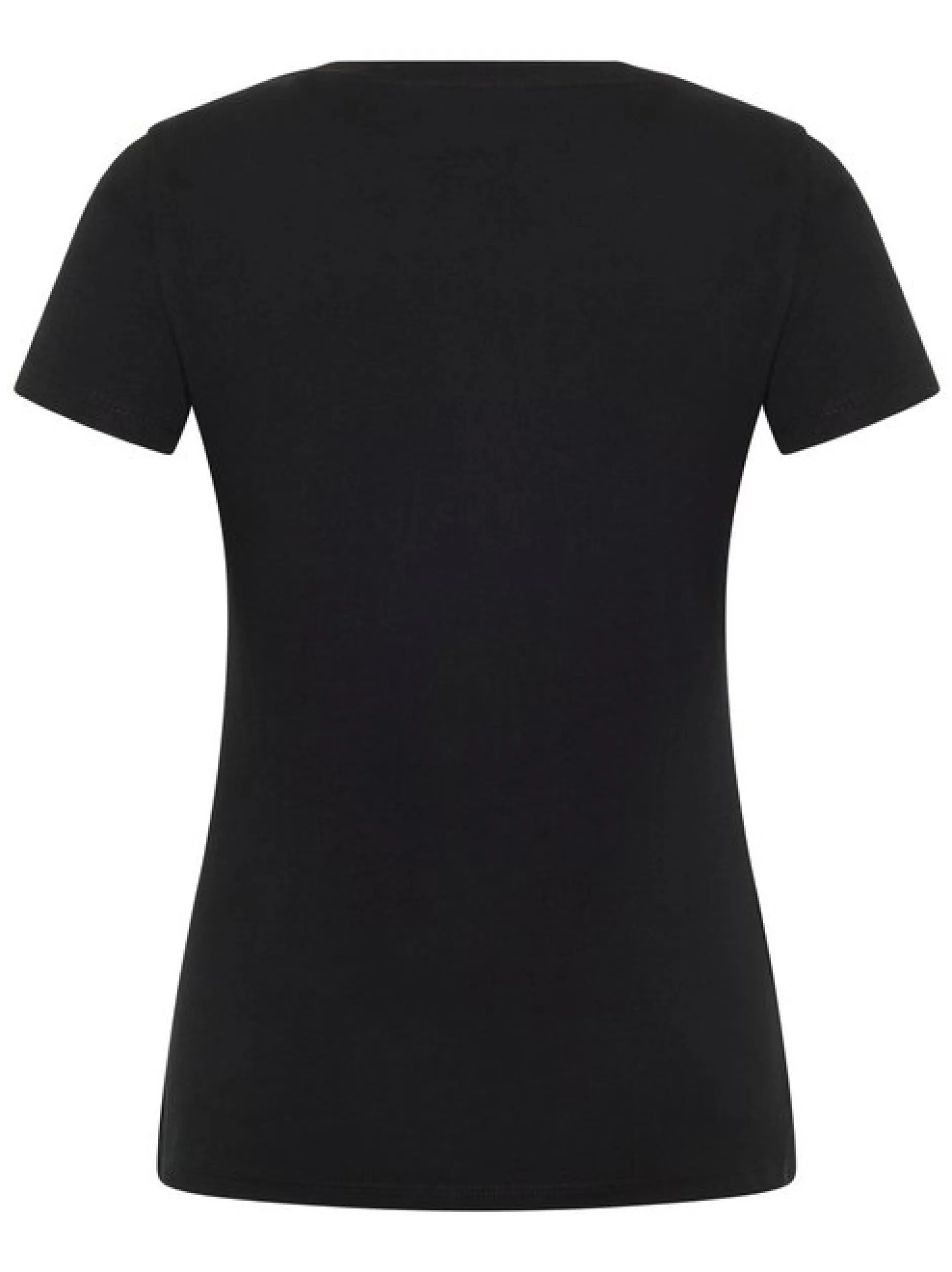 Mustang Damen T-Shirt in schwarz - Ausschnitt: Rundhals