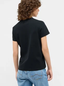 Mustang Damen T-Shirt in schwarz - Ausschnitt: Rundhals