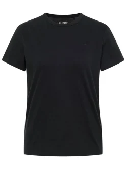 Mustang Damen T-Shirt in schwarz - Ausschnitt: Rundhals