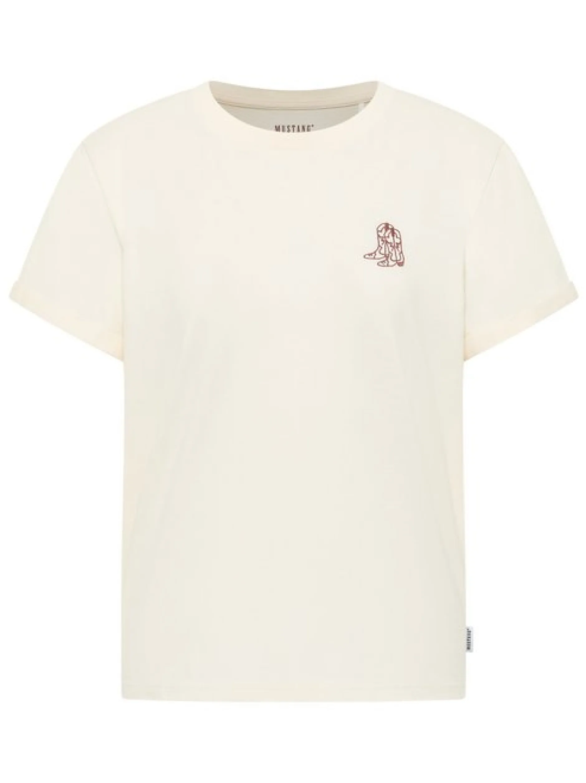 Mustang Damen T-Shirt in weiß - Ausschnitt: Rundhals
