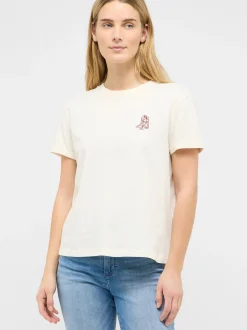 Mustang Damen T-Shirt in weiß - Ausschnitt: Rundhals