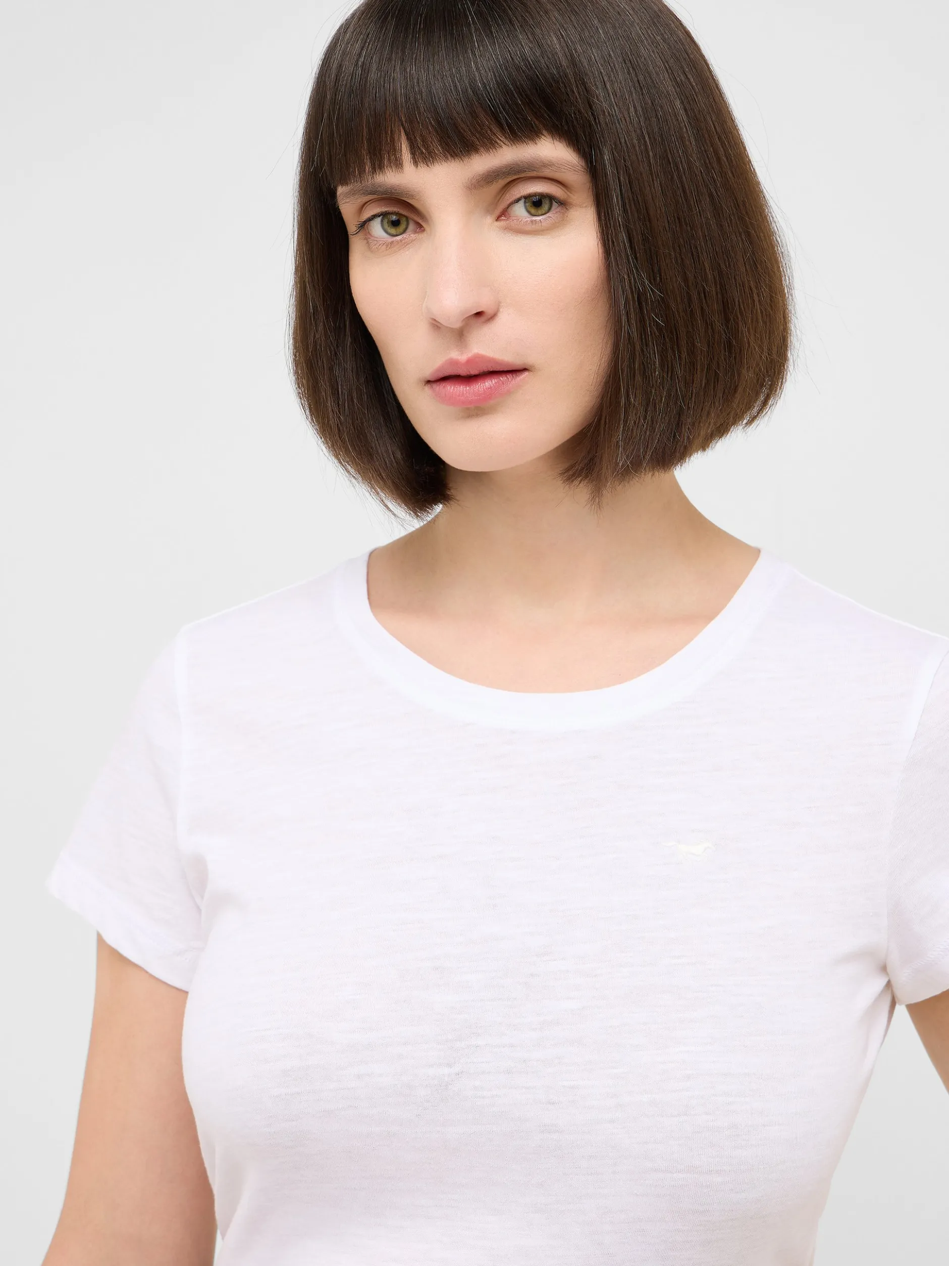 Mustang Damen T-Shirt in weiß - Ausschnitt: Rundhals