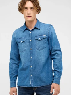 Mustang Herren Hemd in light stone