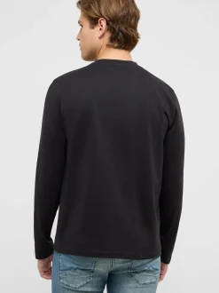 Mustang Herren Langarmshirt in schwarz - Ärmel: langarm