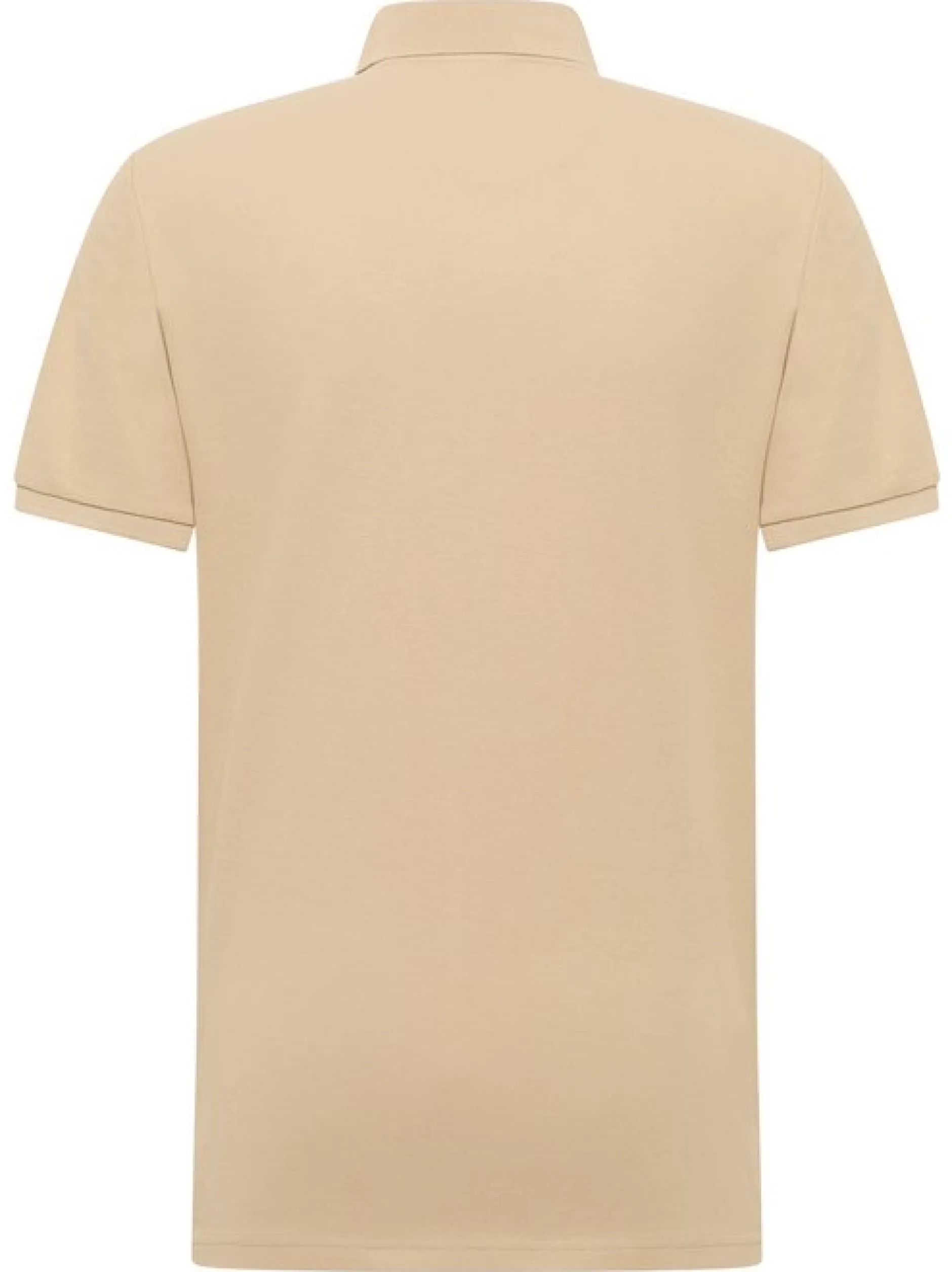 Mustang Herren Polo in beige - Ausschnitt: Henley