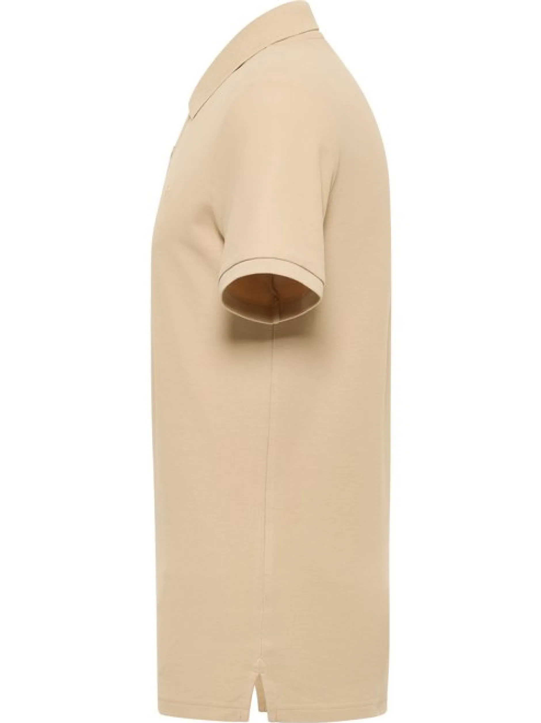 Mustang Herren Polo in beige - Ausschnitt: Henley