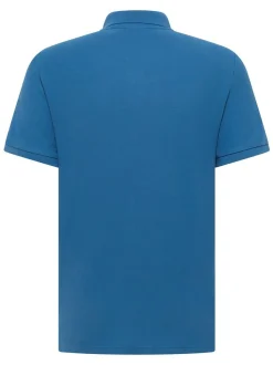 Mustang Herren Polo in blau - Ausschnitt: Henley