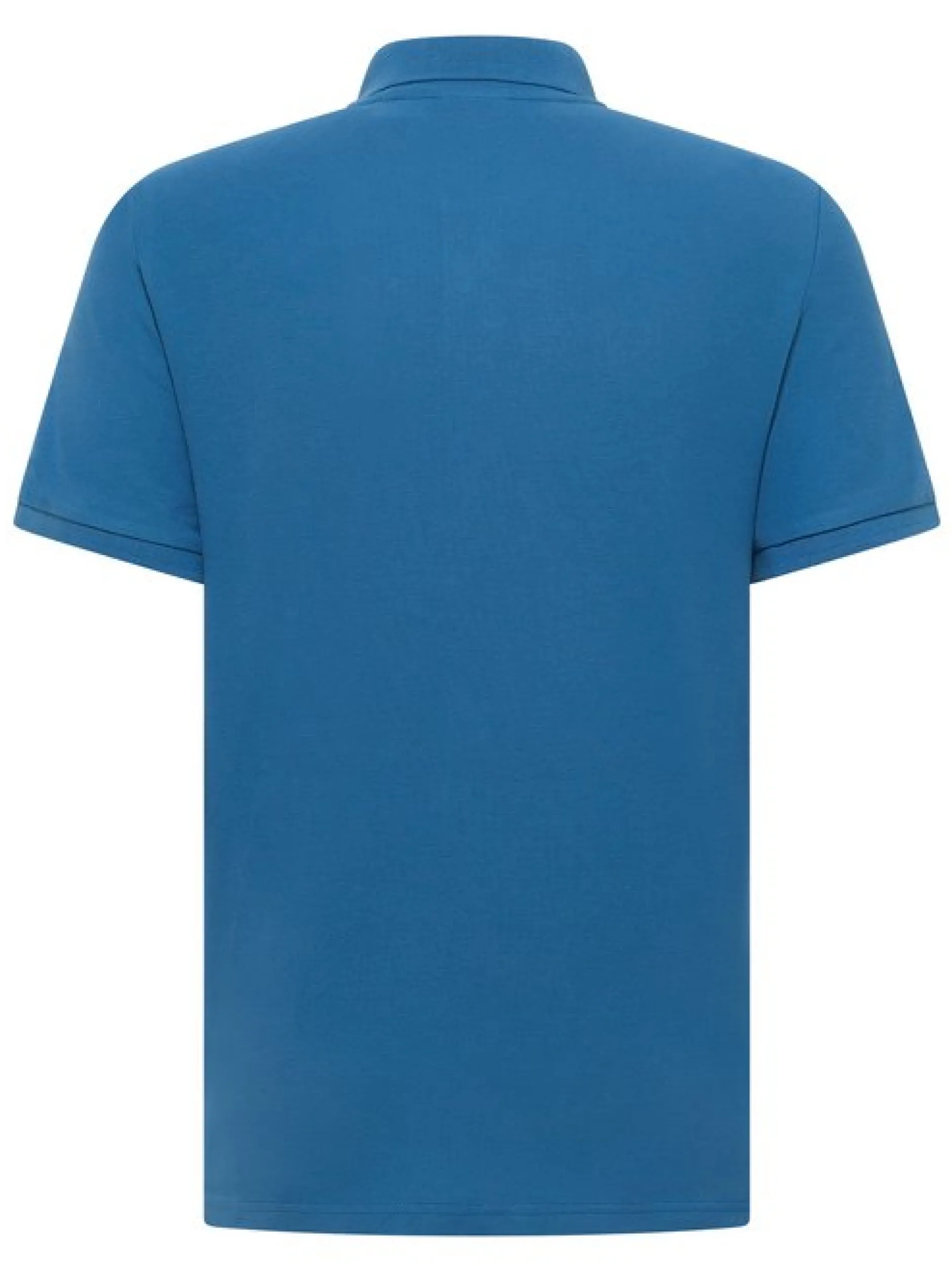 Mustang Herren Polo in blau - Ausschnitt: Henley
