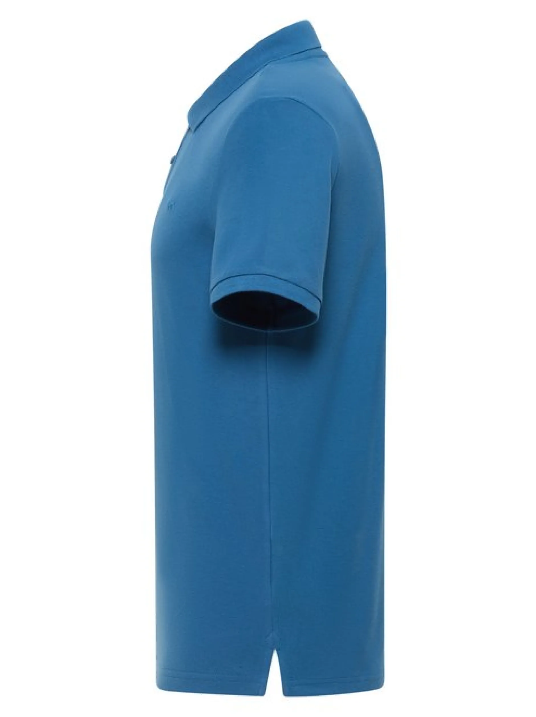 Mustang Herren Polo in blau - Ausschnitt: Henley