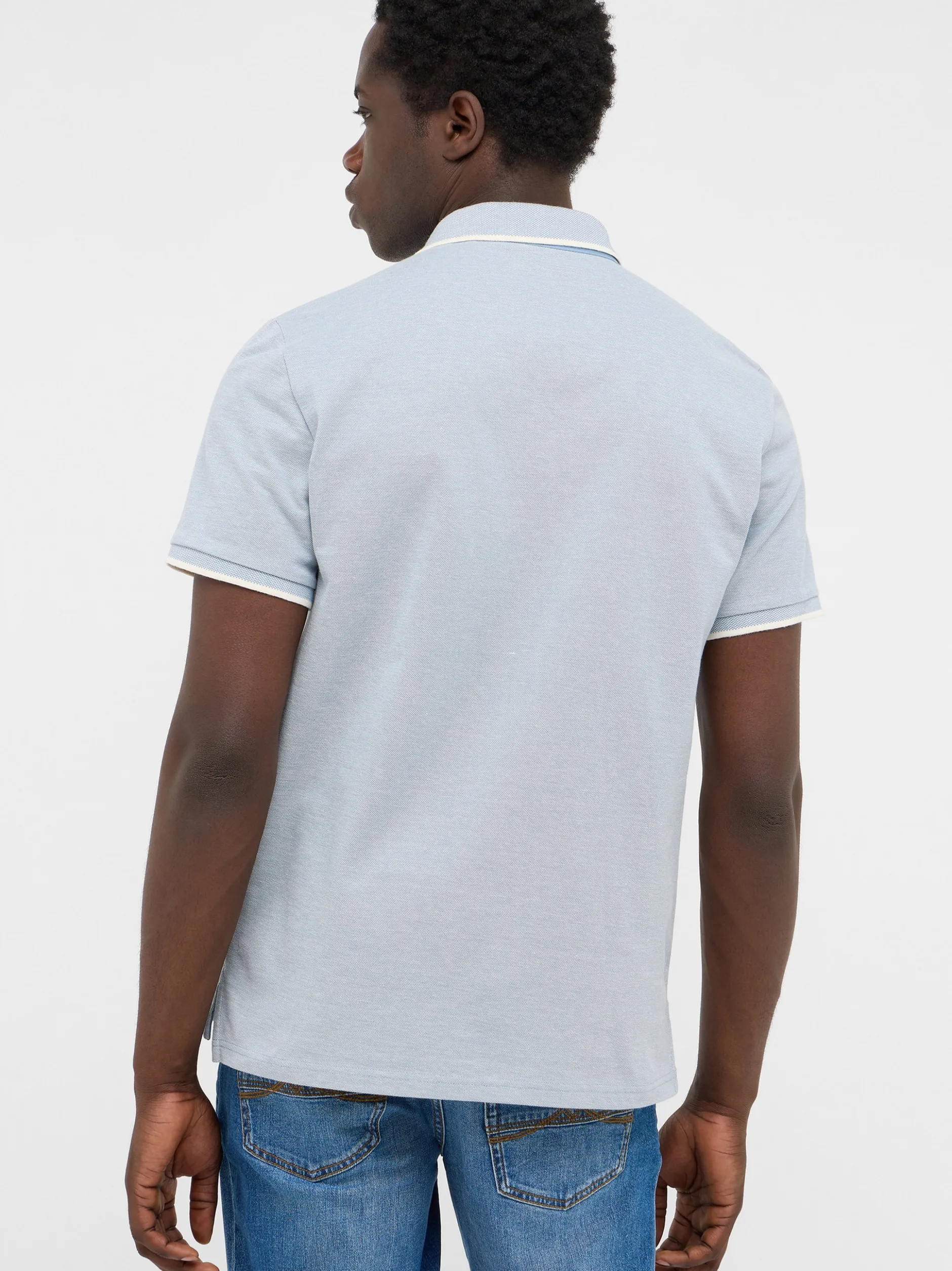 Mustang Herren Poloshirt in hellblau