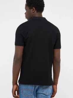 Mustang Herren Poloshirt in schwarz - Ärmel: Halbarm