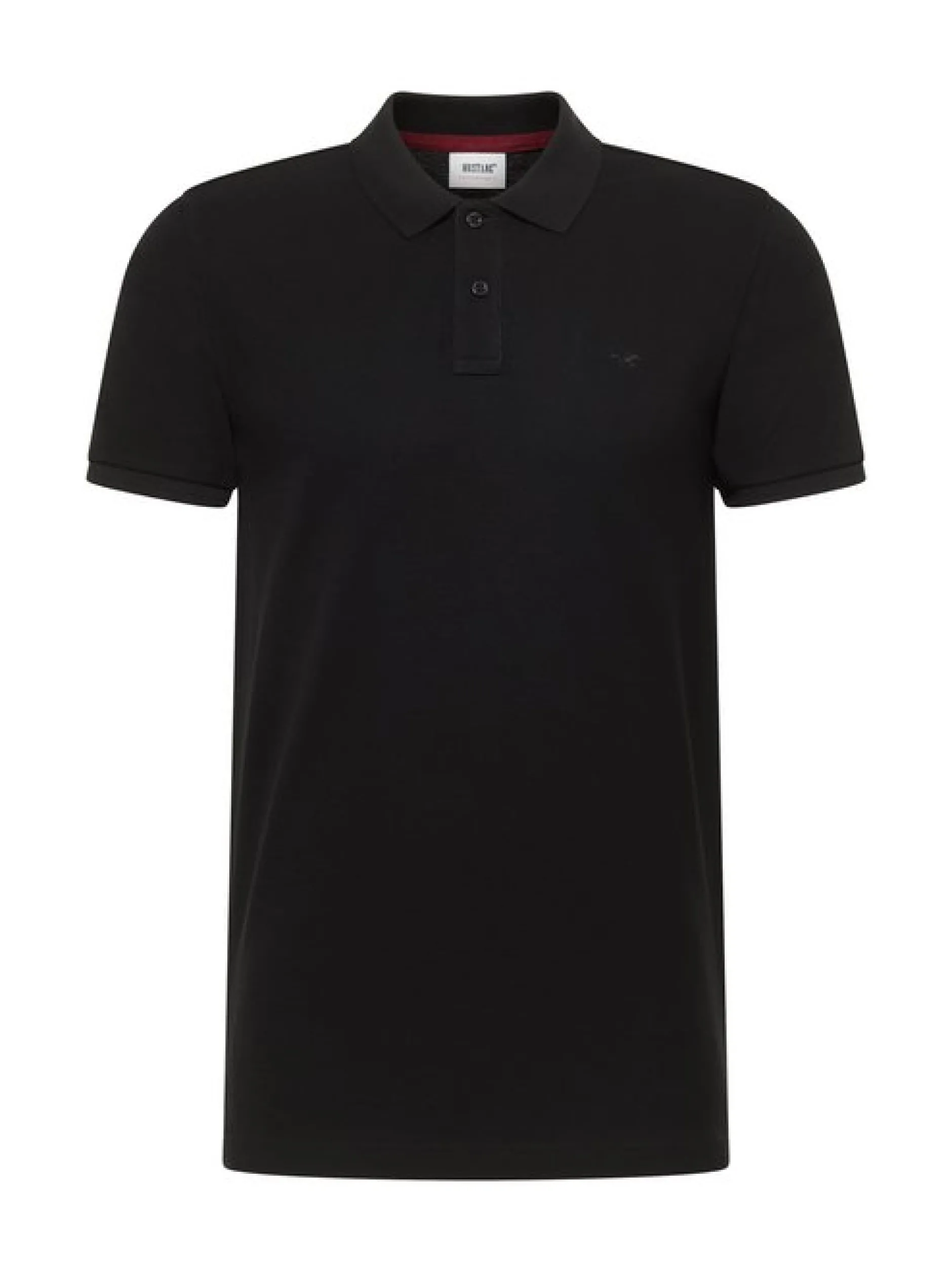 Mustang Herren Poloshirt in schwarz - Ärmel: Halbarm