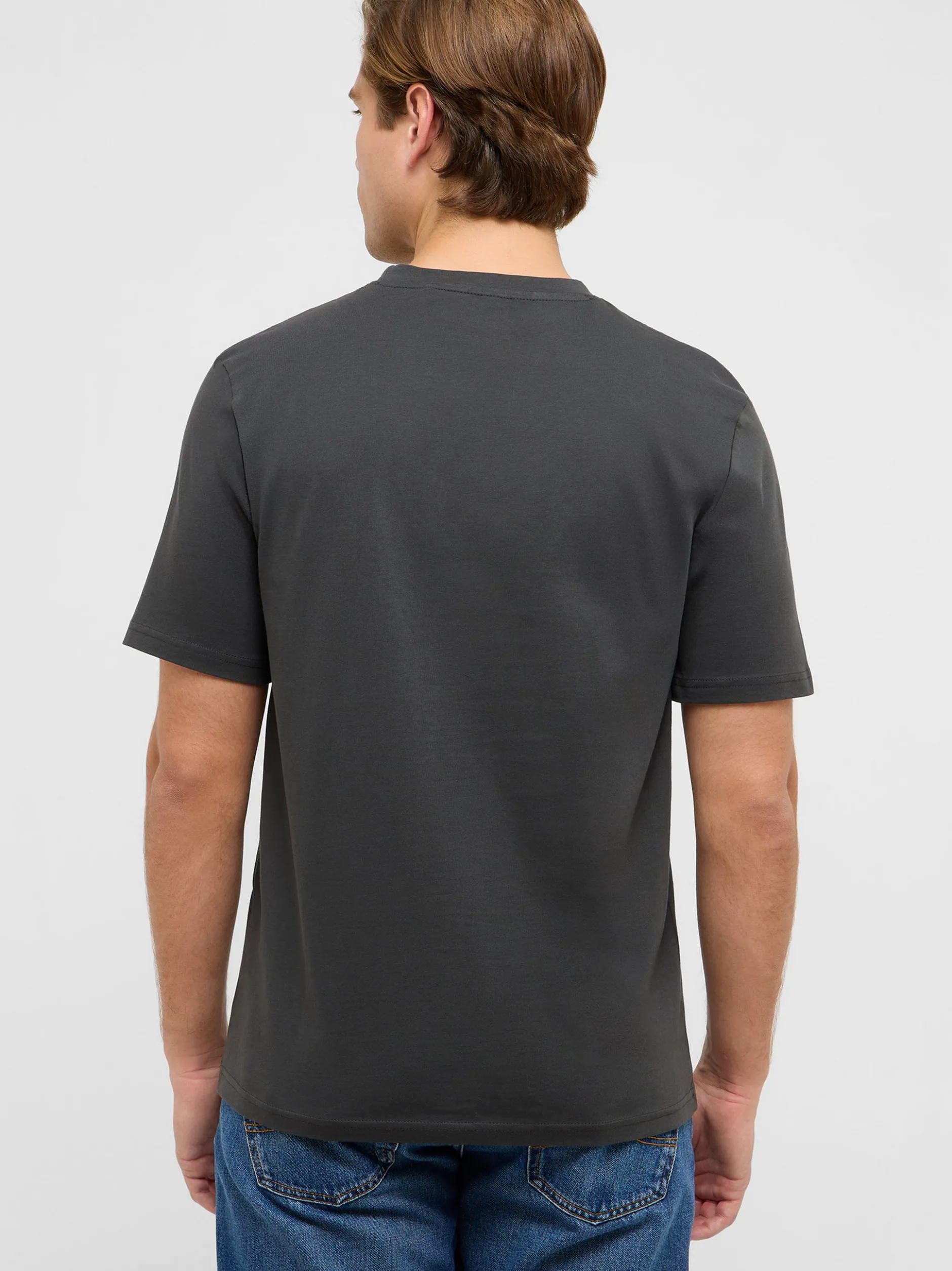 Mustang Herren T-Shirt in anthrazit - Ärmel: Halbarm