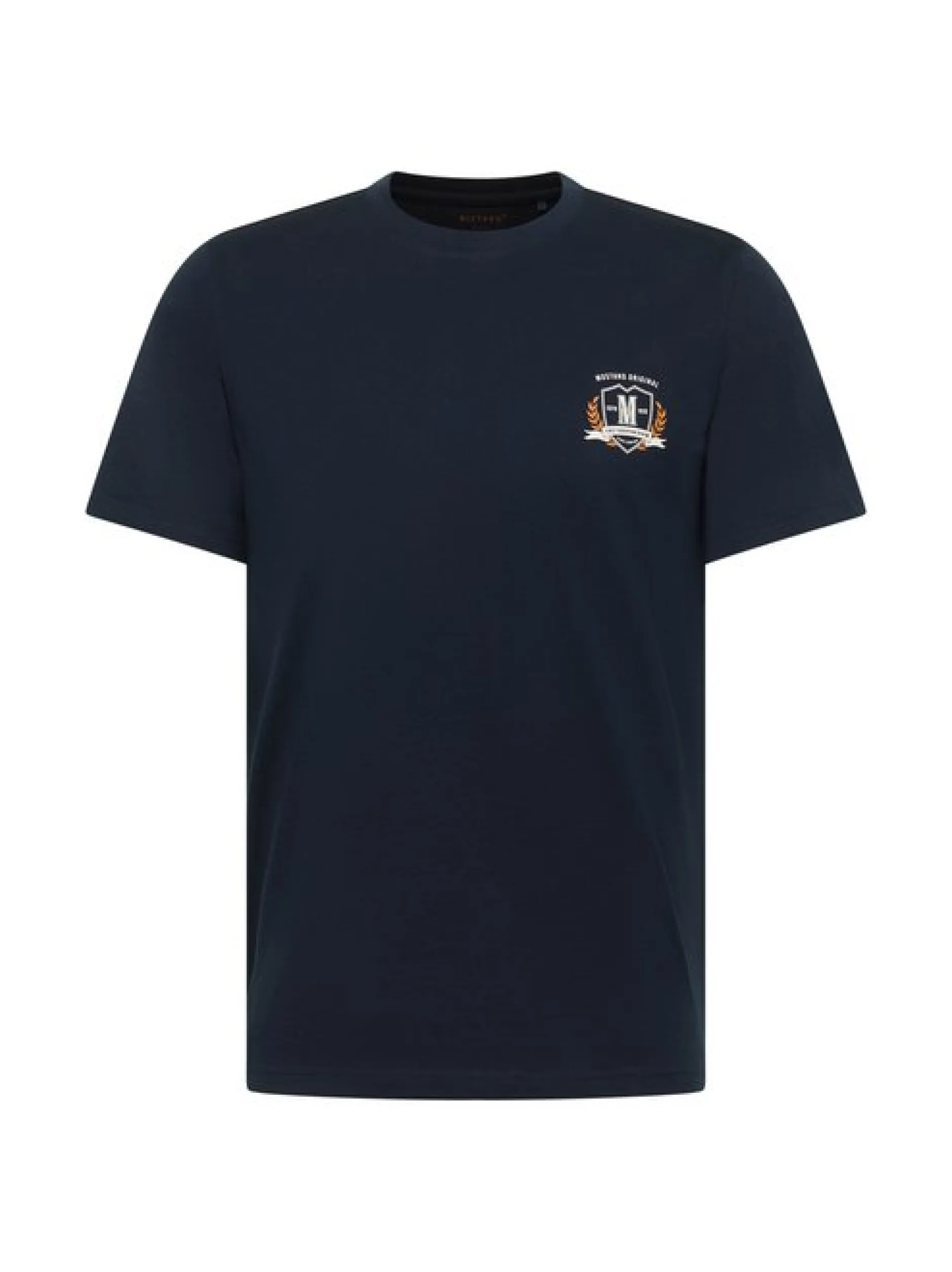Mustang Herren T-Shirt in blau - Ausschnitt: Rundhals
