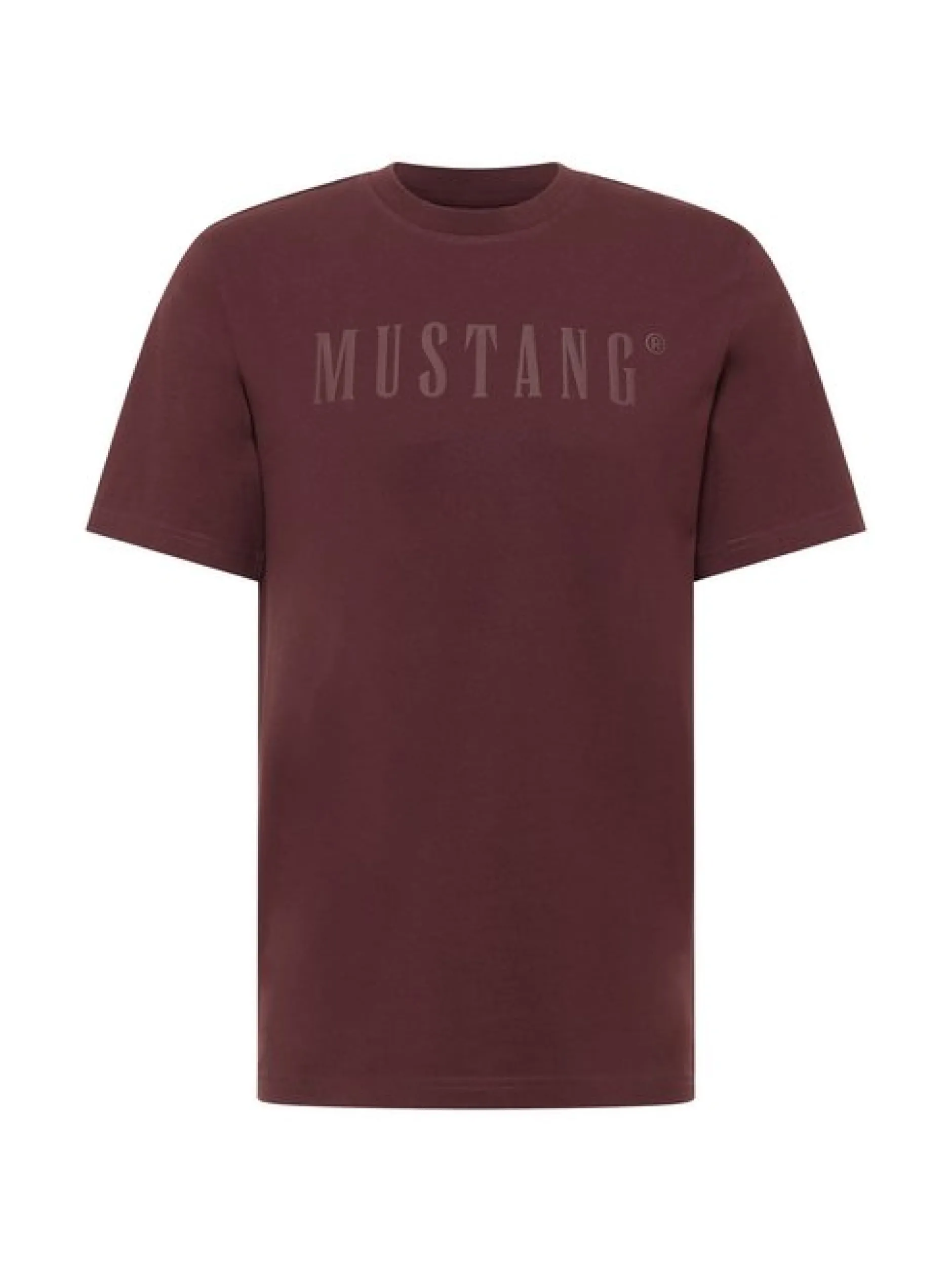 Mustang Herren T-Shirt in braun - Ausschnitt: Rundhals