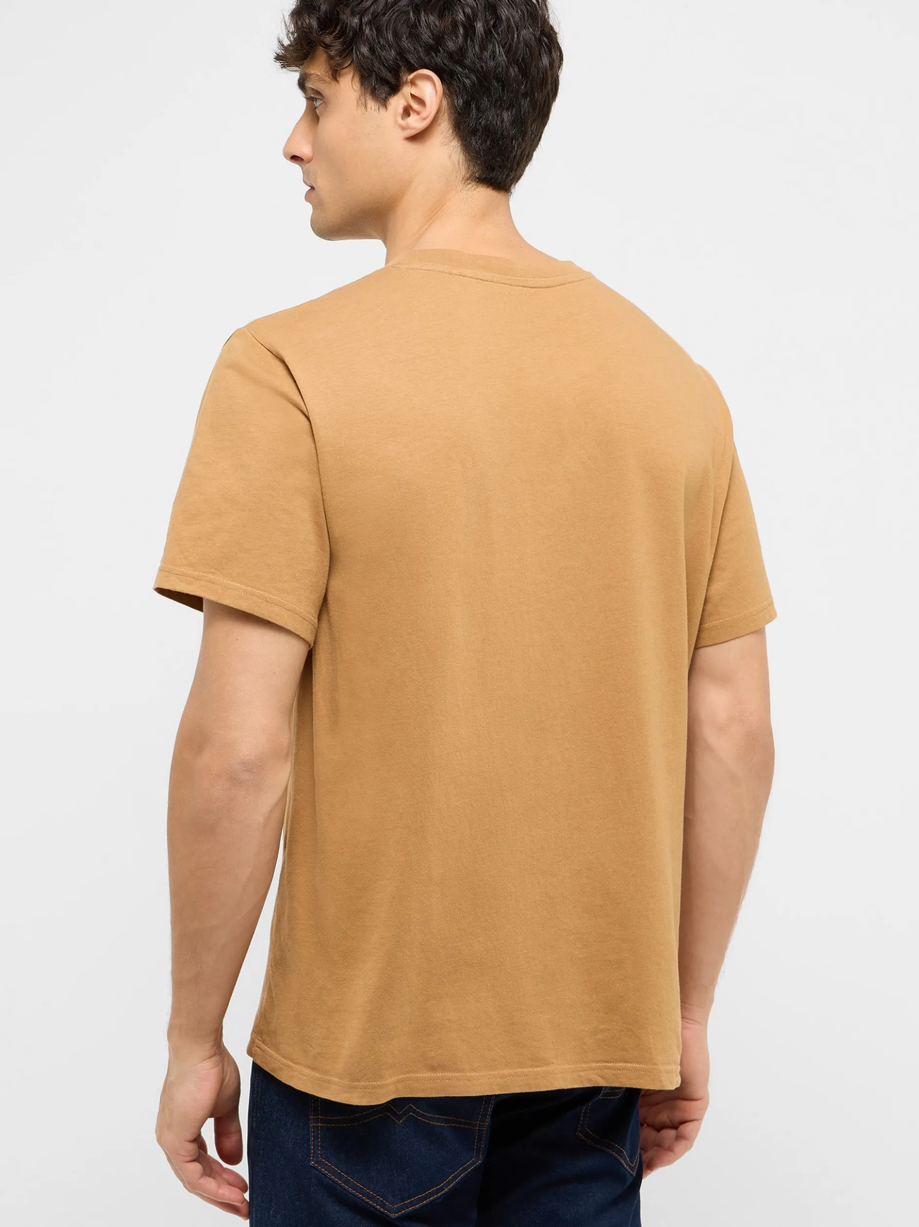 Mustang Herren T-Shirt in braun - Ausschnitt: Rundhals